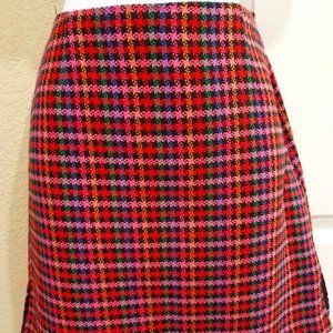 Boston Proper black/multi knee length skirt